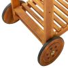 Garden Kitchen Trolley Solid Acacia Wood 36.2"x17.1"x55.7" - nature