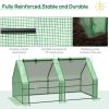 Portable Tunnel Greenhouse Outdoor Garden Mini with Large Zipper Doors & Water/UV PE Cover 6' x 3' x 3'  - Greenhouse