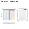 Metal garden sheds 5ftx4ft outdoor storage sheds - as picture