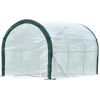 Topline Outdoor Garden Greenhouse with Zipper Openings - White