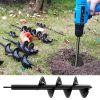 9 Size Garden Auger Drill Bit Tool Ground Drill Earth Drill Spiral Hole Digger Flower Planter Seed Planting Gardening Fence Yard - 4X45cm - CN