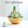 Inverted Umbrella and Frog Succulent Planter Pot Small Resin Cactus Herb Plant Pot Container - Default