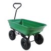 Folding car Poly Garden dump truck with steel frame, 10 inches. Pneumatic tire, 300 pound capacity, 75 liter truck body - as Pic