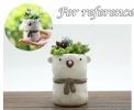 Lovely Scarf Bear Succulent Planter Pot Small Resin Cactus Herb Plant Pot Container - Default