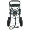 Garden Hose Trolley with 1/2" Hose Connector 246.1' Steel - Green