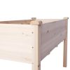 Bosonshop Raised Garden Bed Wood Patio Elevated Planter Box Kit with Stand for Outdoor Backyard Greenhouse (Natural) - 1