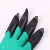 Gardening Gloves With 8 Claws Digging Gloves Garden Planting Vegetable Planting Flower Weeding Protection - green