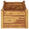 Garden Raised Bed 43.3"x23.6"x17.3" Solid Acacia Wood - Brown