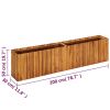 Garden Raised Bed 78.7"x11.8"x19.6" Solid Acacia Wood - Brown