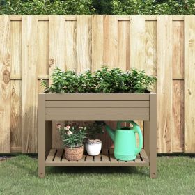 Garden Raised Bed Light Brown 43.3"x17.7"x31.1" Polypropylene - Brown