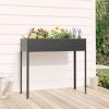 Garden Planter Anthracite 39.6"x15.9"x35.4" Galvanized Steel - Anthracite