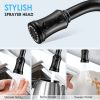 Kitchen Faucet- 3 Modes Pull Down Sprayer Kitchen Tap Faucet Head, Single Handle&Deck Plate for 1or3 Holes, 360¬∞ Rotation, Stainless Steel No Lead fo