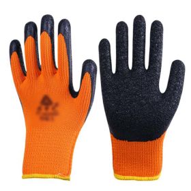 10 Pairs Orange Thicken Nylon Working Gloves Rubber Coated Work Gloves for Men - Default