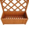 Trellis Planter 2' 4" x 11.8" x 4' 5" - brown