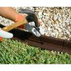 3" x 48" Black Rubber No Dig Landscape Garden Border Edging (Pack 6) - Red