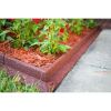 3" x 48" Black Rubber No Dig Landscape Garden Border Edging (Pack 6) - Red