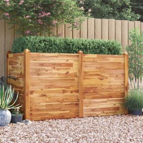 Garden Raised Bed 6.7"x23.6"x33.1" Solid Wood Acacia - Brown