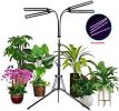 4 Head LED Grow Light with Stand for Indoor Plants Full Spectrum Plant Grow Lamp - Black