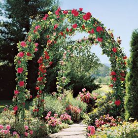 78"H x 45"W Metal Garden Arch Trellis,Adjustable Arbor Trellis for Garden Climbing Plants Support - as picture