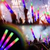 10Pcs Glow Sticks Bulk Colorful LED Foam Stick Cheer Bar Party Foam Glitter Glow Sticks Portable Luminous Atmosphere Party Props - Always light-red -