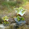 1pc Miniature Fairy Garden Figurines, Cute Resin Dragon Statue, Mini Dragon Reading Figurine, Mini Pink Dragon And Baby Statue, Fairy Garden Decor, Fo