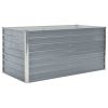 Raised Garden Bed 63"x31.5"x30.3" Galvanized Steel Gray - Grey