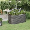 Garden Raised Bed Powder-coated Steel 59.8"x31.5"x26.8"  - Gray