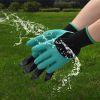 Gardening Gloves With Claws; Waterproof And Breathable Garden Gloves For Digging And Planting; Outdoor Tool Accessories - 1 Pair With 8claws