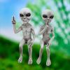 1pc, Outer Space Alien Resin Statue Alien Statue Garden Ornaments Miniatures Art Decor For Home Indoor Outdoor Ornaments Decorations - Female Alien