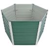 Garden Raised Bed Galvanized Steel 50.8"x50.8"x31.3" Green - Green