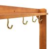 Garden Kitchen Trolley Solid Acacia Wood 36.2"x17.1"x55.7" - nature