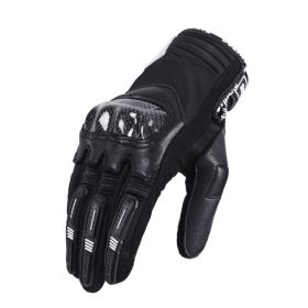 Motorcycle Gloves Sheepskin Carbon Fiber Off-road Biker Equipment (Option: Black-2XL-Summer Style)