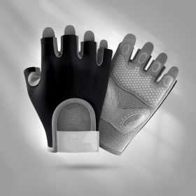 Women's Fashion Anti-slip Shock Absorption Wear-resistant Breathable Anti-callus Gloves (Option: XG66 Dark Night Black-L)
