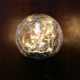 Solar Glass Ball Lamp (Option: 10cm-20LED-1pc)