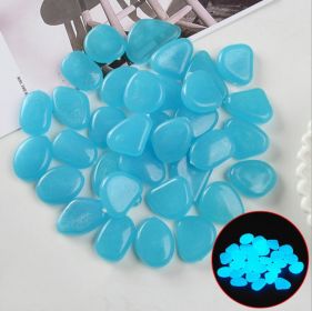 100 Luminous Stones Fluorescent Aquarium Pebbles Fish Tank Garden Luminous Stones (Option: Dark Blue-50pc)