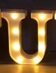 Luminous LED Letter Number Night Light English Alphabet Number Battery Lamp Romantic Wedding Christmas Party Decoration (Option: Always lit-U)