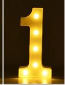 Luminous LED Letter Number Night Light English Alphabet Number Battery Lamp Romantic Wedding Christmas Party Decoration (Option: Always lit-1 Style)