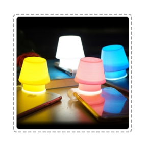 Mabor Stylish Cute Silicone Mobile Phone Holder Night Light Lamp Lampshade Gifts (Color: Pink)