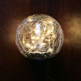 Solar Glass Ball Lamp (Option: 10cm-20LED-2pcs)