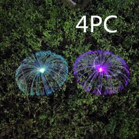 Solar Jellyfish Light Fiber Optic Courtyard Christmas Decoration (Option: Solar jellyfish light-4PCS)