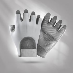 Women's Fashion Anti-slip Shock Absorption Wear-resistant Breathable Anti-callus Gloves (Option: XG66 Arctic Grey-S)