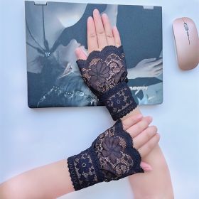 Women's Versatile Lace Cut-out Cuffs (Option: Black No.2 cuffs-One size)