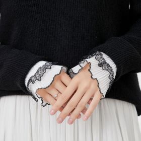 Lace Decorative Clothes Sleeves Sweater Sleeves Fake Cuffs (Option: O)