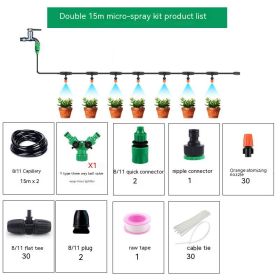 Greenhouse Spray Humidification Irrigation Spray Set (Option: Double 15 M 30 Nozzle)