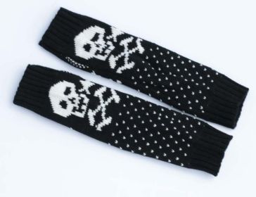 Women's Wool Gloves Acrylic Korean Clothing (Option: Black-One size)
