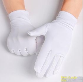 Summer Thin Type Sunscreen Gloves High Elastic Spandex (Option: Men Plus Size White-Free Size)