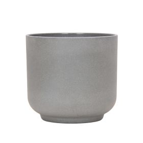 Plastic Flowerpot Multi-color Frosted Table Small Flower Pot (Option: Dark Gray-Diameter 9.5x height 8.5cm)