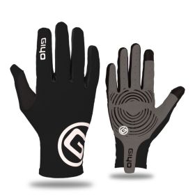 Men's And Women's Outdoor Cycling Gloves (Option: Black-Long Finger-2XL)