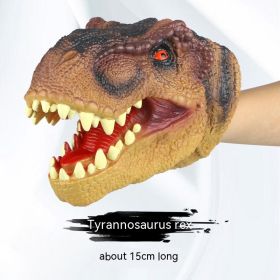 Simulation Dinosaur Tyrannosaurus Rex Gloves Soft Rubber Animal Model (Option: Brown Tyrannosaurus Rex)