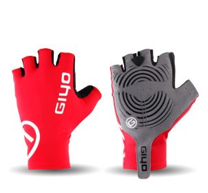 Men's And Women's Outdoor Cycling Gloves (Option: Red-Short Finger-2XL)